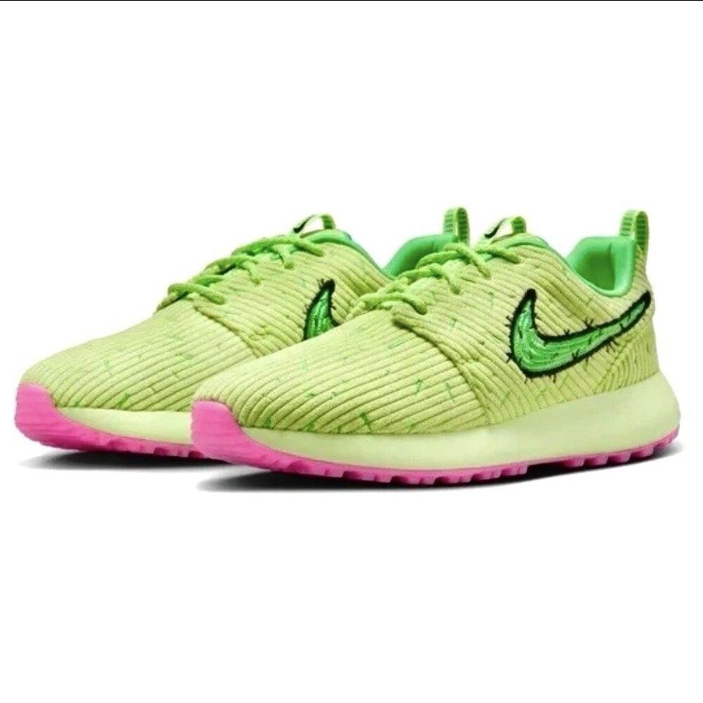 RARE Nike Roshe Golf Shoes Prickly Pear HF1030-300 Key Lime Volt Fuchsia Size 13